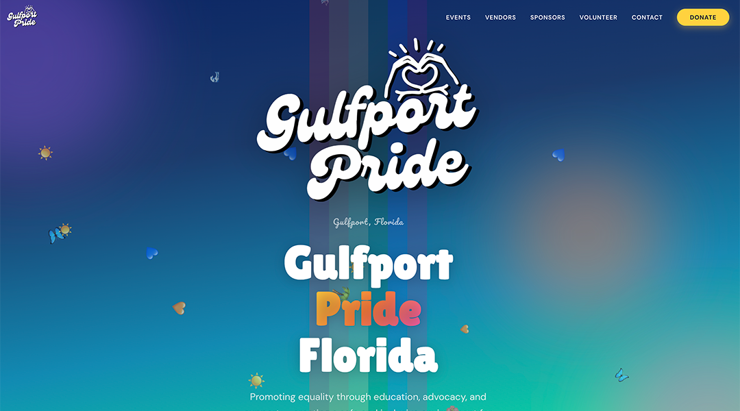 Gulfport Pride Florida website screenshot